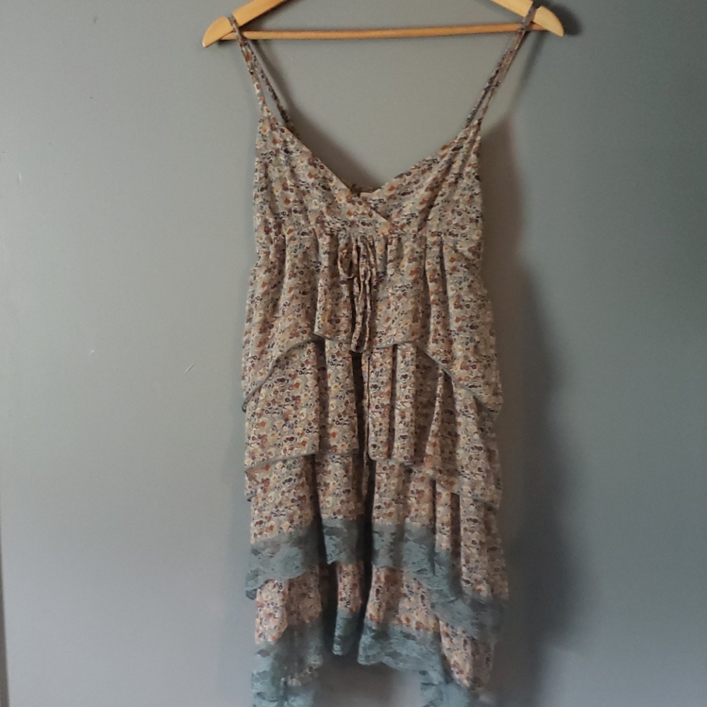 Anthro Blue bird dress | size S